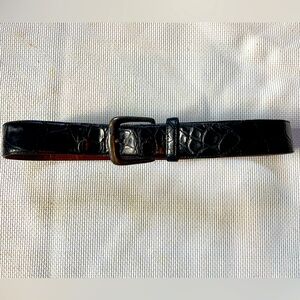 Vintage polo Ralph Lauren genuine alligator leather italy mens black belt